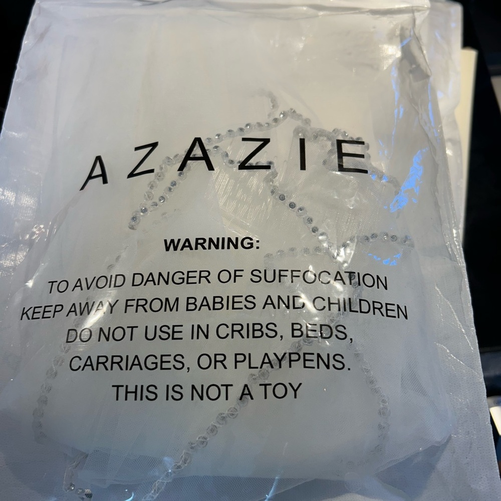 Azazie White Beaded Veil